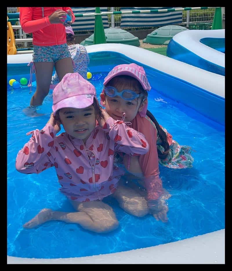 梅雨が明けて毎日水遊びを楽しんでいます。